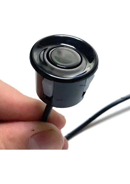 22 mm Tarzı 1 Adet Gümüş 1 Parça Kablo Blackwhitesilver Araba Ters Radar Park Su Geçirmez Sensör Ses Uyarı Göstergesi Prob Sistemi (Yurt Dışından)