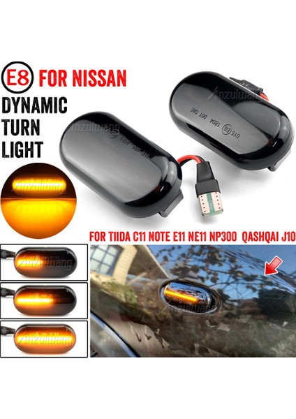 Dinamik Füme Nissan Tiida C11 Için Not E11 Micra K12 NP300 Navara D40 Qashqai J10 LED Dinamik Yan Işaretleyici Dönüş Sinyali Işık Tekrarlayıcı Lamba (Yurt Dışından) fiyatları