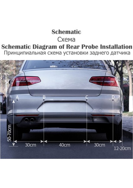 Gümüş Rengi Carpro 12V Araba Park Sensörü Kiti Evrensel 4 Buzzer Ters Yedekleme Radar Sesli Uyarı Göstergesi Prob Sistemi (Yurt Dışından) indirimleri