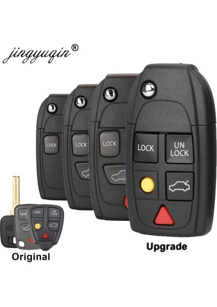 3 Düğme Yükseltme Stili Jingyuqin Düğmeler Uzaktan Çevirme Katlanır Anahtar Kabuk Volvo XC70 XC90 V50 V Yeni Yedek Fob Araba Anahtarı Durum (Yurt Dışından) fiyatları