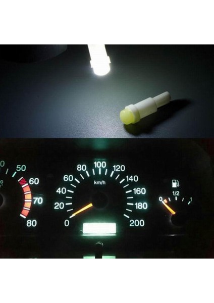 Sarı Ar Iç T5 LED 1 Smd Dc 12V Işık Seramik Pano Göstergesi Enstrüman Seramik Araba Oto Yan Kama Işık Lambası Ampul N6 (Yurt Dışından)