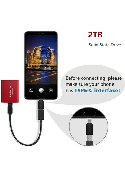Kırmızı Stil 2tb 16TB SSD USB 3.1 Mobil Katı Hal Sürücüsü Pc Dizüstü Bilgisayar Depolama Aygıtı Için Yüksek Hızlı Transfer Orijinal Taşınabilir Harici Sabit Disk (Yurt Dışından) indirimleri