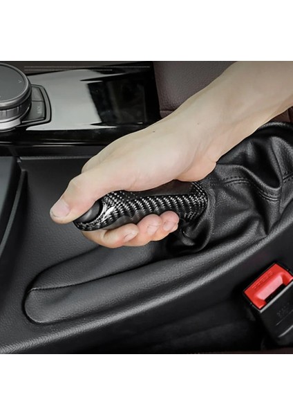 Karbon Desenli Wlogo Stili Bmw E46 E90 E92 E60 E39 F30 F34 F10 F20 Aksesuarları Evrensel Karbon Fiber Desen Araba El Freni Sapları Kapak Iç Trim (Yurt Dışından)