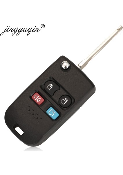 4 Düğme Stili FO21 Bıçaklı Jingyuqin Ford Edge Flex Explprer Için Modifiye Flip Anahtar Kabuk Kaçış Seferi Odak Lincoln Mercury Navigator Uzaktan Fob Kılıf (Yurt Dışından) modelleri
