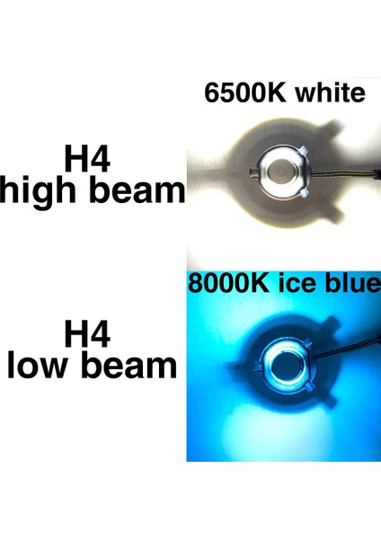 H9 Stili 6500K Beyaz 2x Yeni C6 LED H4 Iki RENKLIK+3000K 6500K+8000K Hilo H7 H1 H8 H Hb3 Hb Ampul Oto Işık Araba Far Sis Lambası (Yurt Dışından)
