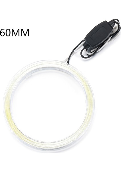 60 mm Yeni Evrensel Beyaz Araba Angel Eyes Işık Cob Halo Yüzük LED Far Sürüş Lambası mm Oto Aksesuarları (Yurt Dışından)