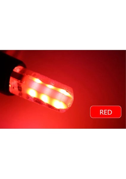 2 Adet Stil Kırmızı T10 W5W Ar LED Canbus Hata Yok Silika Jel Cob Ampul 12V Otomobil Styling Lights Buz Mavisi Yeşil Pembe Kırmızı Lamba (Yurt Dışından)
