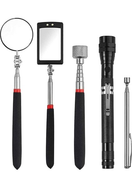 Sarı Stil LED Işık Ayarlanabilir 360 Derece Döner Görüntüleme Otomatik El Aletleri ile Taşınabilir Teleskop Esnek Kafa Muayene Aynası (Yurt Dışından)