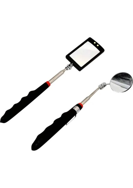 Sarı Stil LED Işık Ayarlanabilir 360 Derece Döner Görüntüleme Otomatik El Aletleri ile Taşınabilir Teleskop Esnek Kafa Muayene Aynası (Yurt Dışından) fiyatları