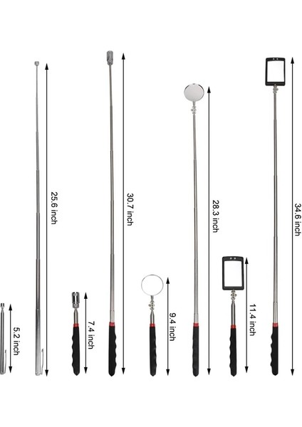 Sarı Stil LED Işık Ayarlanabilir 360 Derece Döner Görüntüleme Otomatik El Aletleri ile Taşınabilir Teleskop Esnek Kafa Muayene Aynası (Yurt Dışından) fırsatları