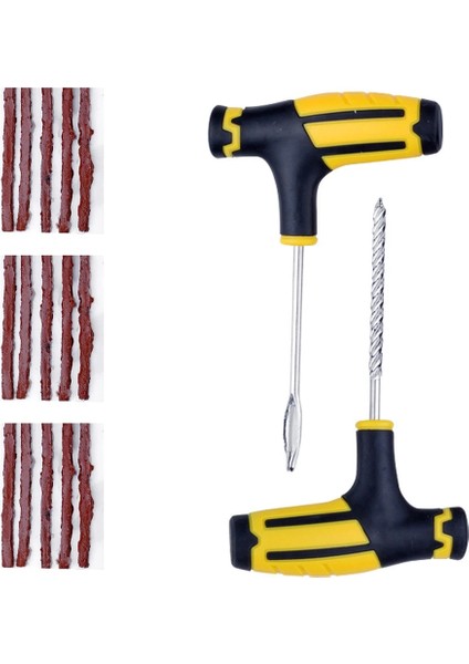 5 Adet-Sarı-A Tarzı Lastik Şeritler ile Araba Lastik Tamir Aletleri Kiti Tubeless Lastik Delinme Saplama Fişi Kamyon Motosiklet Için Set (Yurt Dışından)