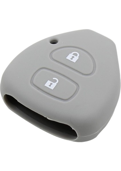 Gri Dandkey Silikon Kapak Kılıf Toyota Camry Highlander Corolla Hilux Vitz Vios Rav4 Aqua Land Cruis Uzaktan Anahtar Koruyucu (Yurt Dışından)