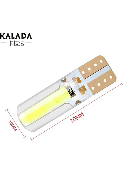 2 Adet Stil Kırmızı T10 W5W Ar LED Canbus Hata Yok Silika Jel Cob Ampul 12V Otomobil Styling Lights Buz Mavisi Yeşil Pembe Kırmızı Lamba (Yurt Dışından)