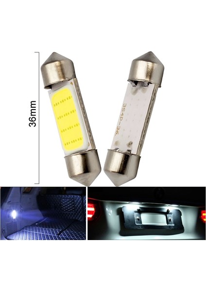 FESTOON-36MM 10X C5W Araba LED Cob Ampul Iç Okuma Işığı Festoon LED Süper Parlak Oto Dome Plaka Bagaj Gövde Lambası (Yurt Dışından) fiyatları