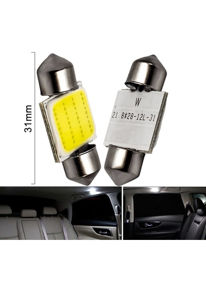 FESTOON-36MM 10X C5W Araba LED Cob Ampul Iç Okuma Işığı Festoon LED Süper Parlak Oto Dome Plaka Bagaj Gövde Lambası (Yurt Dışından) indirimleri