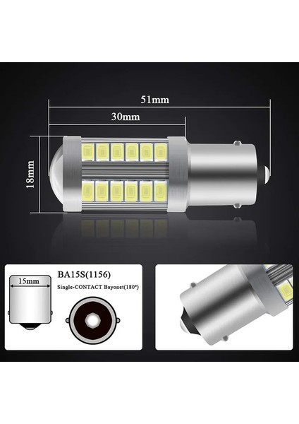 BA15S 1156 Stili BAY15D 1157 Ar LED Ampul P21W BAY21W BAY15D Urn Sinyal Lambası 12V ve 7500K Otomatik Kuyruk Fren Park Lambaları (Yurt Dışından) fırsatları