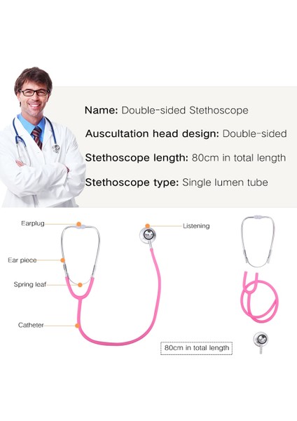 Siyah Stil Çift Kafa Stetoskop Profesyonel Kardiyoloji Stetoskop Doktor Tıbbi Ekipman Öğrenci Veteriner Hemşire Cihazları Aksesuar Kiti (Yurt Dışından) modelleri