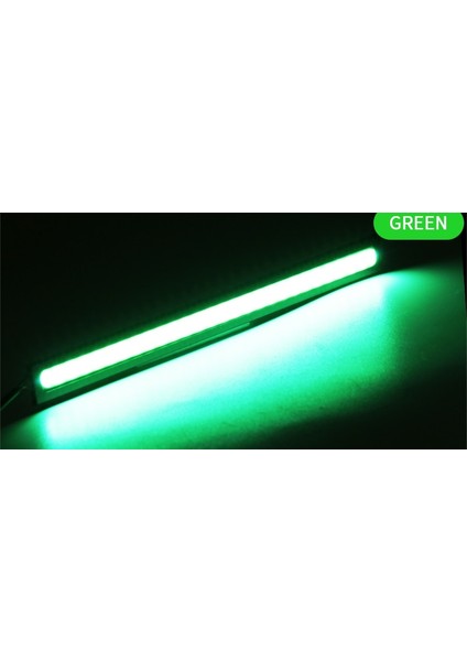 6000-8000K Tarzı Yeşil 2x 17CM Cob Drl LED Gündüz Çalışan Işık LED Şerit Işık Dış Atmosfer Lambası Araba Sis Ampul Su Geçirmez Beyaz Kırmızı Sarı 12V (Yurt Dışından)
