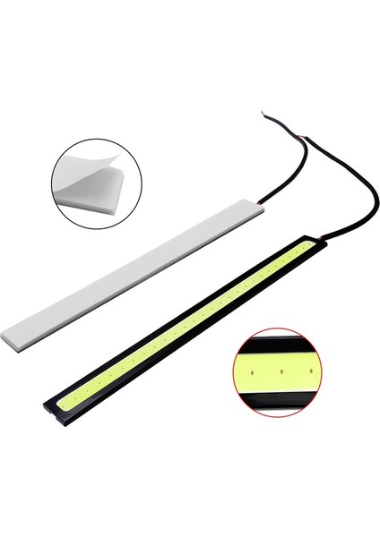 6000-8000K Tarzı Yeşil 2x 17CM Cob Drl LED Gündüz Çalışan Işık LED Şerit Işık Dış Atmosfer Lambası Araba Sis Ampul Su Geçirmez Beyaz Kırmızı Sarı 12V (Yurt Dışından) modelleri