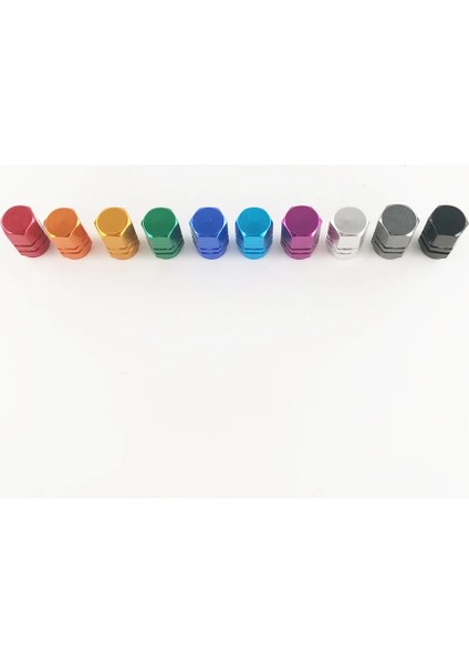 Açık Mavi Tarzı 4 Adet Alüminyum Lastik Vana Kapakları Altıgen Alaşımlı Araba Lastik Vana Kök Kapağı Hava Toz Kapağı Lastik Vana Kamyon Bisiklet Jant Vana Kök Kapağı (Yurt Dışından)