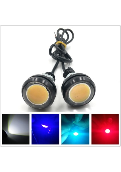 12V Tarzı Mavi 2x W Beyaz Kırmızı Sarı Buz Mavisi Araba LED Kartal Göz Işık Sis Ters Sinyal Gündüz Çalışan Ampul Lambası 12V 24V (Yurt Dışından) indirimleri