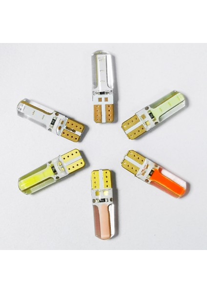 2 Adet Stil Mavi T10 W5W Ar LED Canbus Hata Yok Silika Jel Cob Ampul 12V Otomobil Styling Lights Buz Mavisi Yeşil Pembe Kırmızı Lamba (Yurt Dışından) modelleri