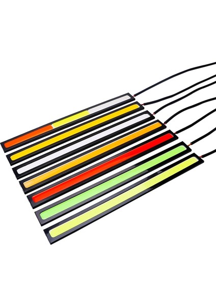 6000-8000K Tarzı Yeşil 2x 17CM Cob Drl LED Gündüz Çalışan Işık LED Şerit Işık Dış Atmosfer Lambası Araba Sis Ampul Su Geçirmez Beyaz Kırmızı Sarı 12V (Yurt Dışından) indirimleri