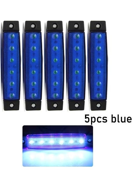 Beyaz 6 LED Kamyon Yan Genişlik Işık Kamyon Römork Işaretleme Işıkları Gece Güvenliği Göstergesi Uyarı Lambası Su Geçirmez Sinyal Lambaları 12V 24V (Yurt Dışından)