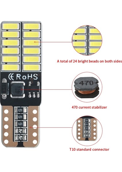 Kırmızı Anbus T10 W5W Araba LED Iç Gösterge Işıkları Ampul Araba Diyot Otomatik Genişlik Lambaları Için Araç Beyaz Kırmızı Mavi 12V (Yurt Dışından) modelleri