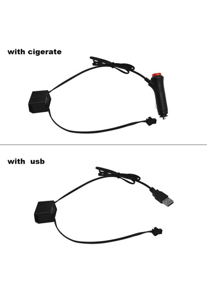 2m-Usb Stili Floresan Yeşil Araba Iç Aydınlatma Garland Tel Halat Tüp Hattı LED Şerit Dekorasyon Sigara Sürücülü Esnek Neon Işık (Yurt Dışından) indirimleri
