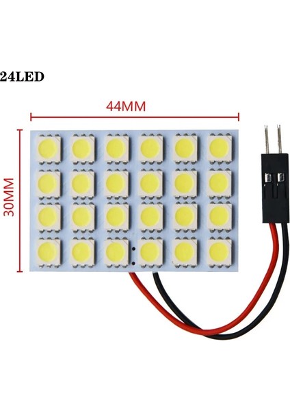 Buz Mavisi Tarzı 24 LED W LED Ampul C10W Festoon T10 W5W LED Işık Cob 12V 6500K Beyaz Araba Iç Kubbe Okuma Gövde Lambaları (Yurt Dışından)