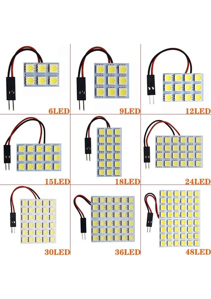 Buz Mavisi Tarzı 24 LED W LED Ampul C10W Festoon T10 W5W LED Işık Cob 12V 6500K Beyaz Araba Iç Kubbe Okuma Gövde Lambaları (Yurt Dışından)