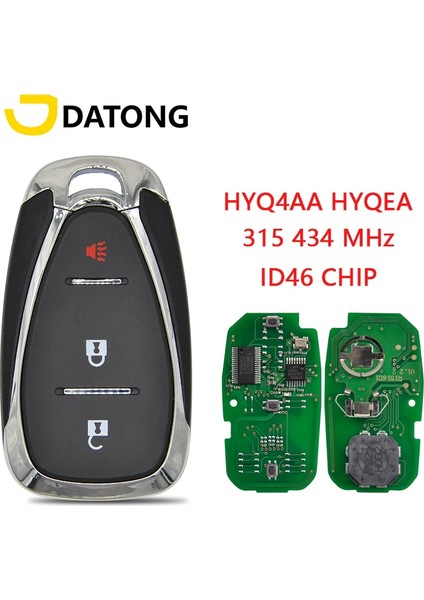 Beyaz Stil HYQ4EA 434MHZ Datong Dünya Araba Uzaktan Anahtarsız Giriş Chevrolet Cruze Spark Camaro Equinox Malibu Idhz Fcc HYQ4EA Araba Anahtarı (Yurt Dışından)