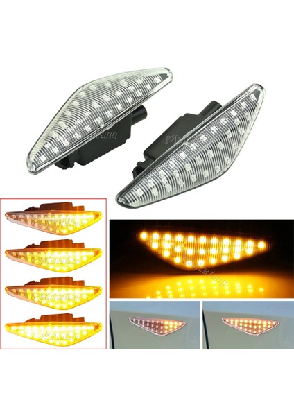 Dinamik Kristal Moke Dinamik Akan LED Yan Işaretleyici Sinyal Lambası Bmw X5 E70 X6 E71 E72 X3 F25 Sıralı Flaşör Lambası (Yurt Dışından)