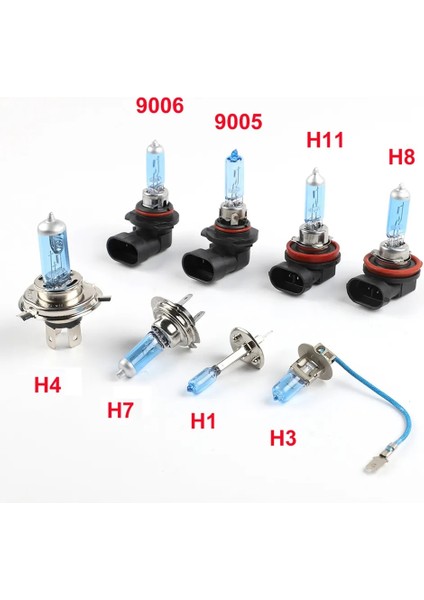 5000K Tarzı H1 55W 1 Adet Halojen Ampul H1 H3 H4 H7 H8 H9 H Hb Hb4 12V 55W 5000K Kuvars Cam Araba Far Lambası (Yurt Dışından) modelleri