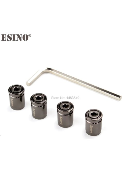 4 x En Yeni Titanyum Siyah Araba Styling Anti-Hırsızlık Paslanmaz Tekerlek Lastik Vana Kök Kapakları Çinko Alaşımlı Jant Lastik Kök Hava Valfi Kapakları (Yurt Dışından)