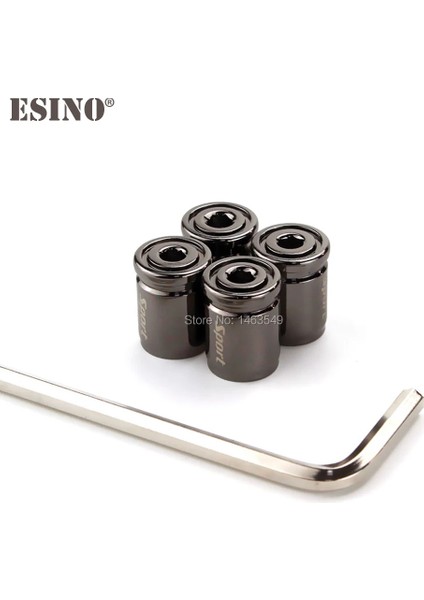 4 x En Yeni Titanyum Siyah Araba Styling Anti-Hırsızlık Paslanmaz Tekerlek Lastik Vana Kök Kapakları Çinko Alaşımlı Jant Lastik Kök Hava Valfi Kapakları (Yurt Dışından)