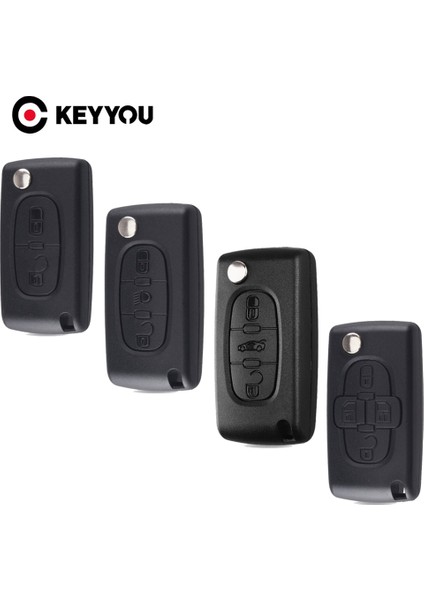 Yeşil Stil Citroen Için Keyyou Düğmeler Araba Uzaktan Anahtar Kutu Peugeot Için Citroe Flip Katlanır Anahtar Kabuk (Yurt Dışından) fırsatları