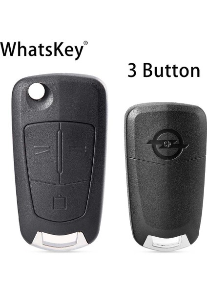 3 Düğme Whatskey Flip Anahtar Kabuk Opel Opel Astra J Corsa D Insignia Vectra C Zafira 2 Bnt Uzaktan Anahtar Kutu Kesilmemiş Bıçak Değiştirme (Yurt Dışından)