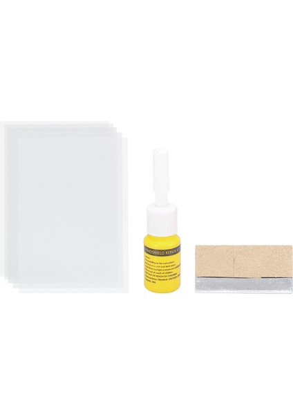 Sarı Set1 Stili Araba Ön Cam Tamir Takımı Hızlı Düzeltme Araba Kırık Cam Ön Cam Onarım Aracı, 2 Siyah Onarım Ajanı ile (Yurt Dışından)