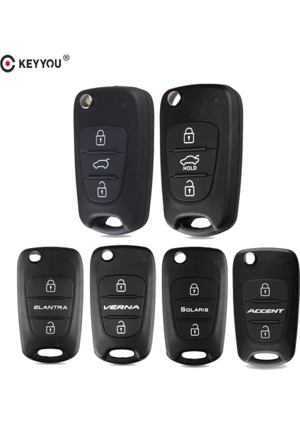 Model 4 Stili Keyyou Hyundai I20 I30 IX35 I35 Accent Solaris Avante Elantra Verma 3 Düğme Çevirme Uzaktan Oto Araba Anahtarı Kabuk Boşlukları (Yurt Dışından)