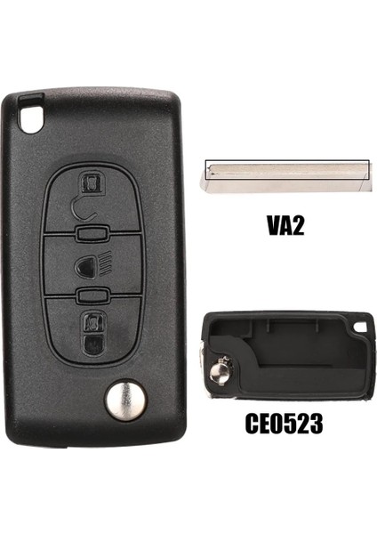 3b1 CE0523 Va2 Stili Citroen Için Peugeot Citroeasso Için Jingyuqin Flip Uzaktan Araba Anahtarlık Kabuk (Yurt Dışından)