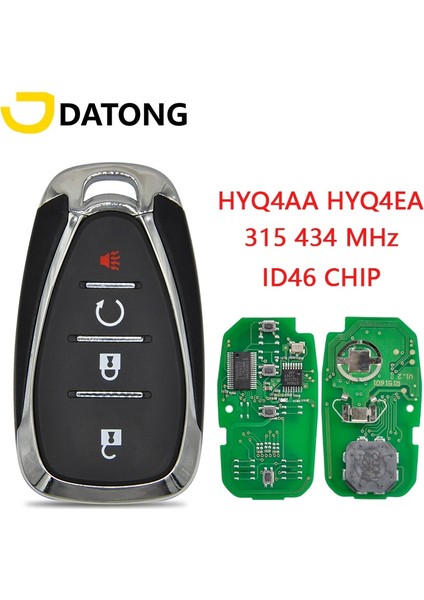 Sarı Stil HYQ4EA 434MHZ Datong Dünya Araba Uzaktan Anahtarsız Giriş Chevrolet Cruze Spark Camaro Equinox Malibu Idhz Fcc HYQ4EA Araba Anahtarı (Yurt Dışından)