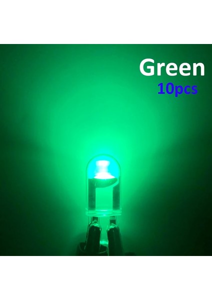 10 Adet Tarzı Yeşil Araba LED T10 W5W Canbus Cam Cob 6000K Okuma Kubbe Lamba Işaretleyici Kama Plaka Ampul Dc 12V Beyaz Mavi Kırmızı (Yurt Dışından)