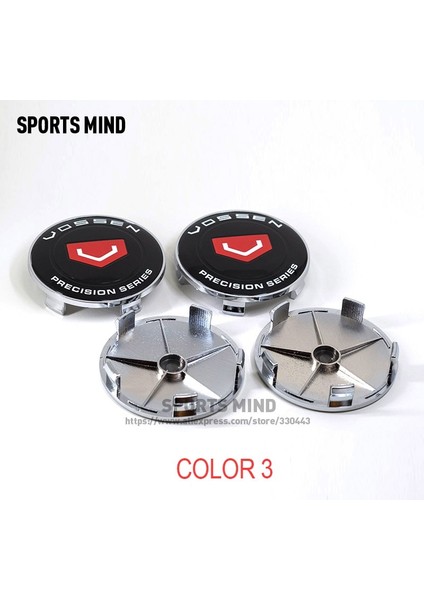 Renk 3 Stili 4pcslot Vossen Araba Tekerlek Merkezi Poyra Kapakları Tekerlek Merkez Kapağı Dekorasyon Oto Styling Jant Poyra Kapağı (Yurt Dışından)