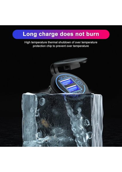 Sadece Kablo USB Araba Motosiklet Çakmak Qc 3.0 Çift USB Şarj Cihazı Araba Moto Çakmak Soketleri Elektrik Fişi Çıkışı LED (Yurt Dışından) fırsatları