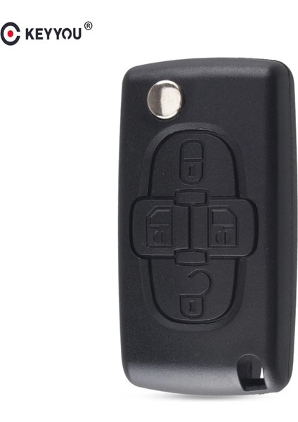 Va2 CE0536 Stili Keyyou 4 Düğmeler Flip Floding Uzaktan Anahtarlık Durumda Kabuk Fob Peugeot Citroen C8 Kesilmemiş Bıçak Oluk CE0523 (Yurt Dışından) fiyatları