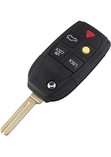 5 Düğmeli Anahtar Kutusu Stili Keyyou Yeni Yedek 5 Düğmeler Uzaktan Çevirme Katlanır Anahtar Kabuk Volvo XC70 XC90 V50 V Fob Araba Anahtarı Durum (Yurt Dışından)