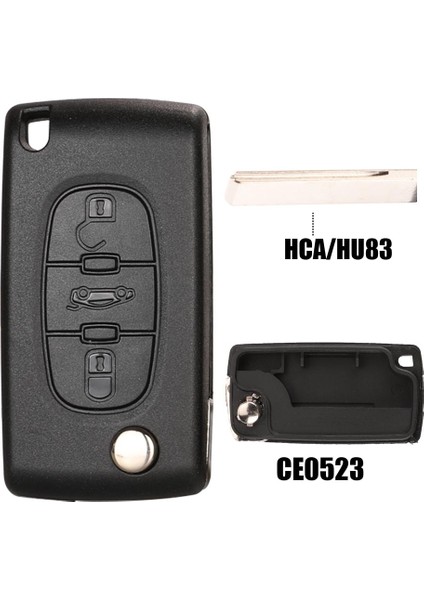 3b2 CE0523 HU83 Stili Citroen Için Peugeot Citroeasso Için Jingyuqin Flip Uzaktan Araba Anahtarlık Kabuk (Yurt Dışından)