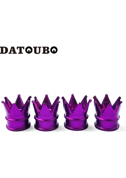 4 Adet Mor Stil Datoubo Yeni Gelmesi Renkli Alüminyum Taç Araba Lastiği Vana Kök Kapakları Lastik Hava Toz Kapakları Kamyon Bisiklet Tekerleği Araba Valf Kapağı (Yurt Dışından)